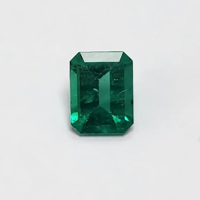 GRS Certified Octagonal Shape Natural Green Emerald Loose Stones