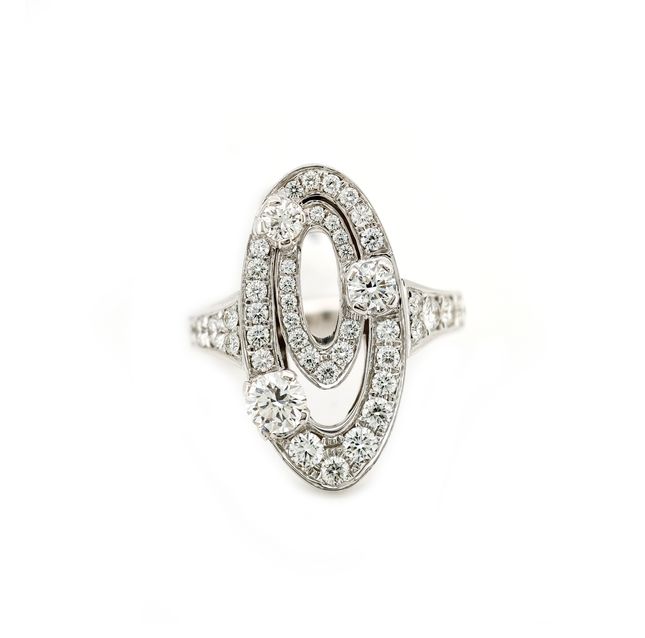 Diamond Round 0.36ct Ring in 18K White Gold