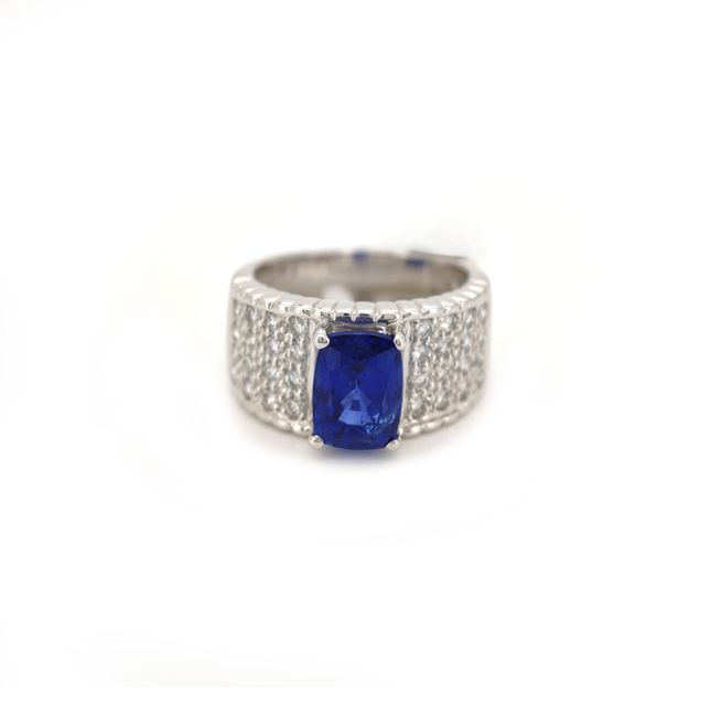 Timeless Sapphire Ring in White Gold – LR9875