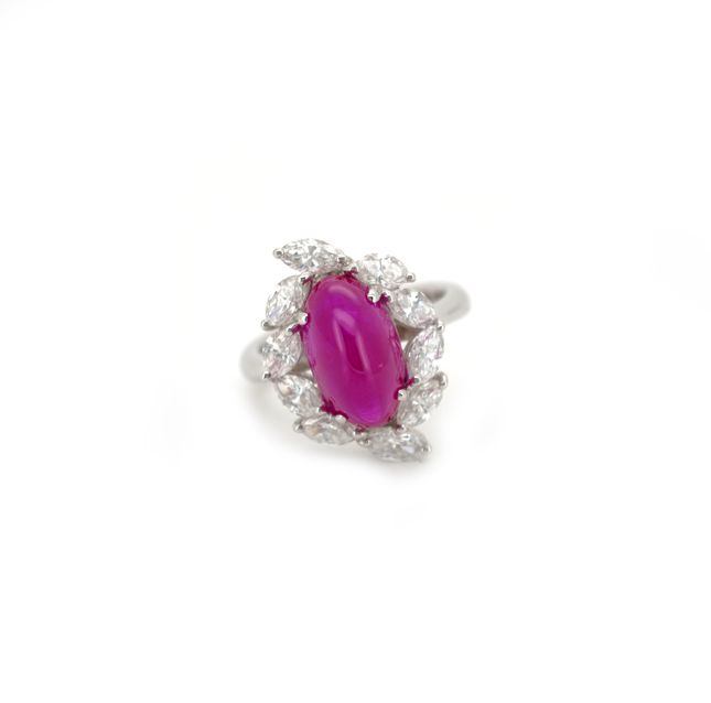 Ruby Ring in 18K White Gold – LR9876