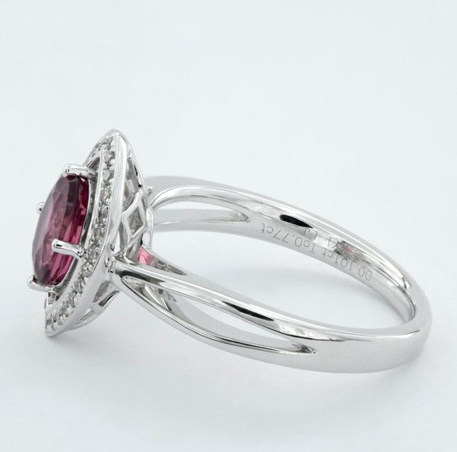 Gleaming 18KT White Gold Tourmaline Ring – LR5517