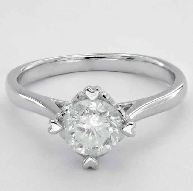 Minimalist Diamond Ring in White Gold – LR5119