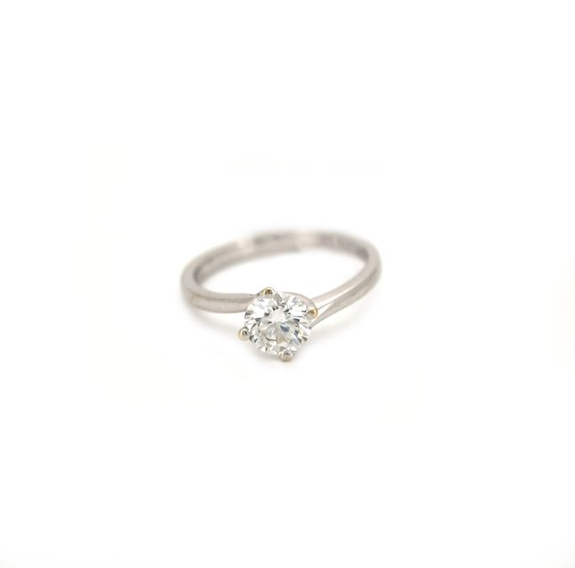 0.774ct Ideal cut Diamond Ring in 18K White Gold/P3972