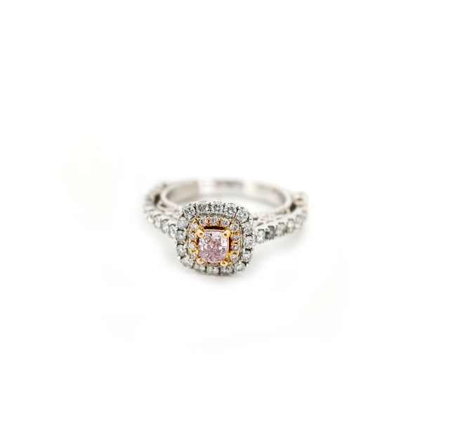 Fancy Two-Tone Gold Diamond Ring - LR5780