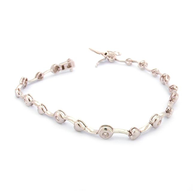 White Gold Minimal Diamond Bracelet 0.30ct