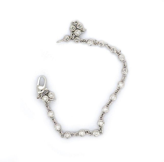 18K White Gold Classic Diamond Bracelet 0.69ct