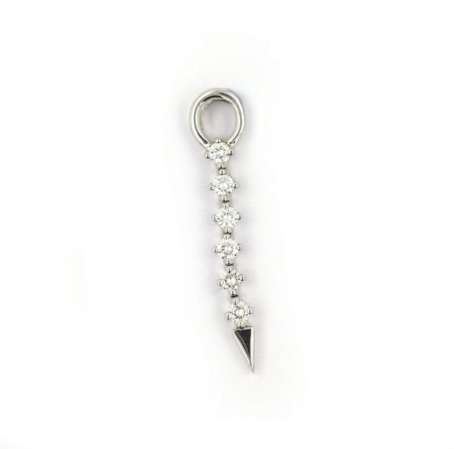 18K White Gold Diamond Charm Pendant 0.29ct