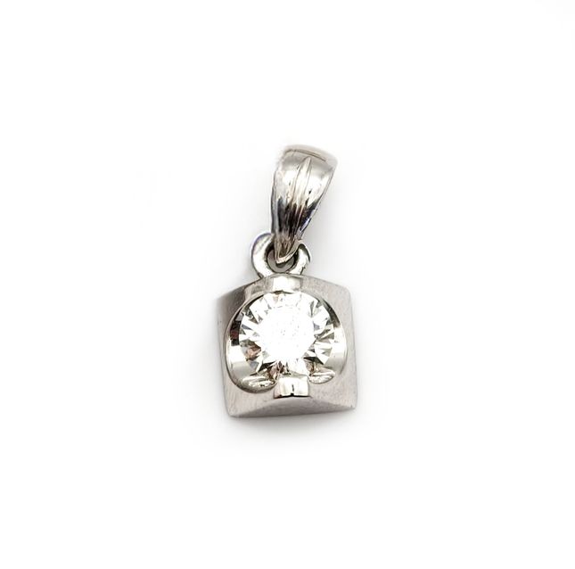 White Gold Minimal Diamond Pendant 0.25ct