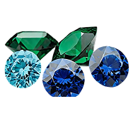 Blue and Green Diamonds
