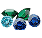 Blue and Green Diamonds