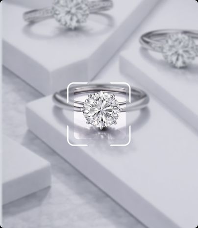 Luxury diamond ring showcase