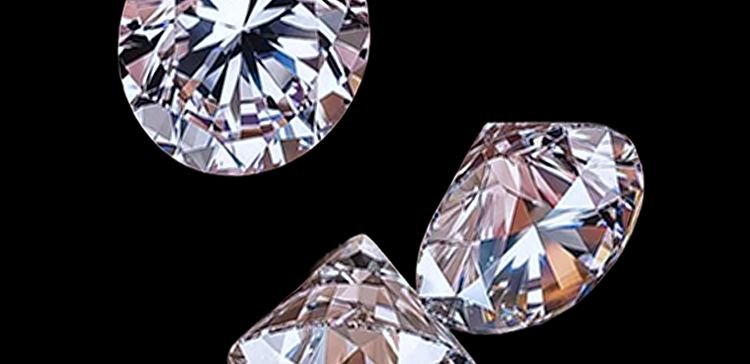 High-quality diamond top view