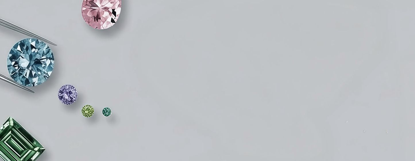 Diamond size and color visibility background