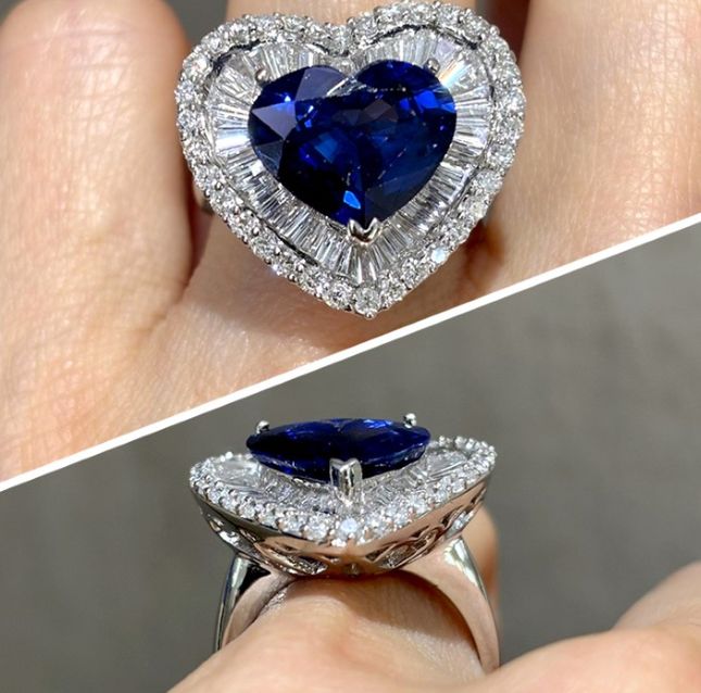 Sapphire Ring in 18K White Gold – LR13912