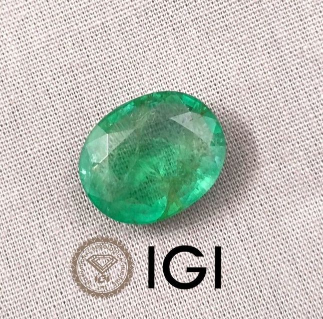 IGI Certified 13.36ct Oval Emerald
