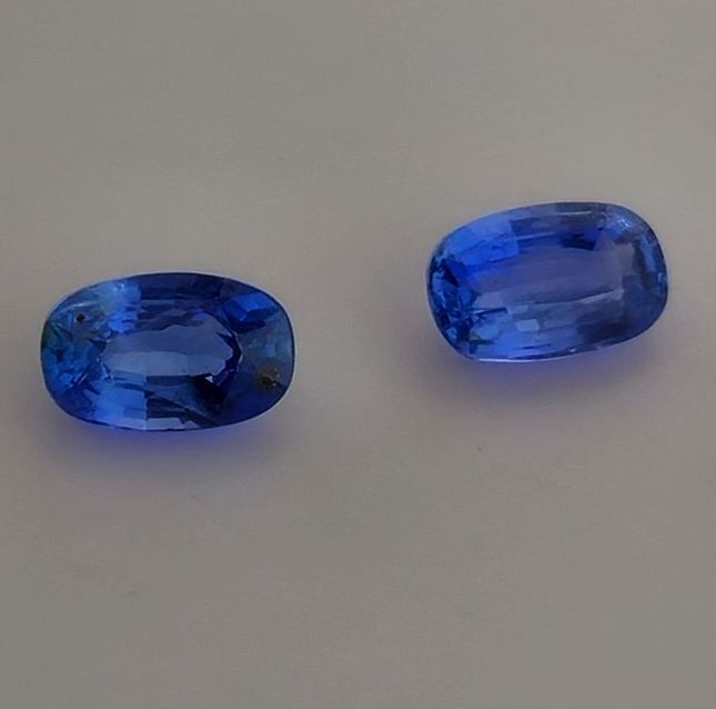 Match Pair 2.06cts/tw Blue Sapphire