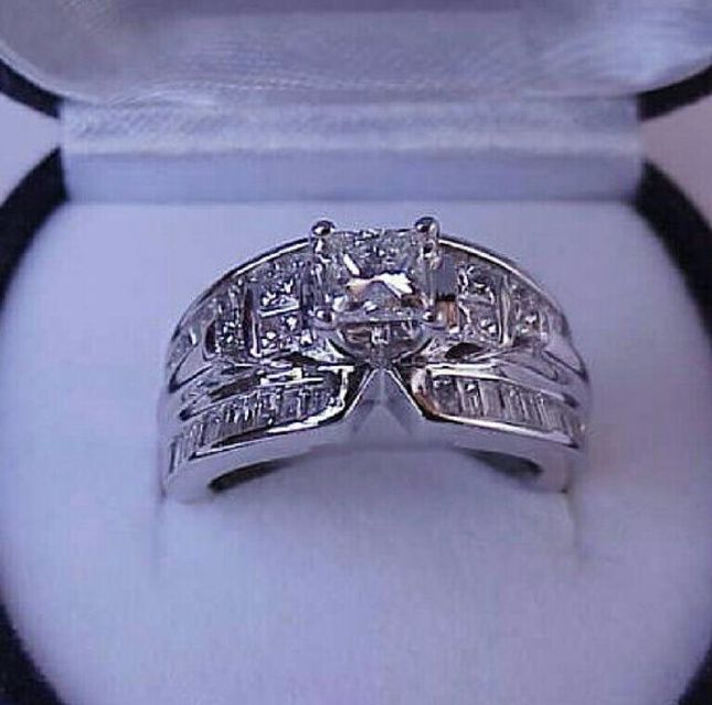 14k White Gold 2.76ct Diamond Ring
