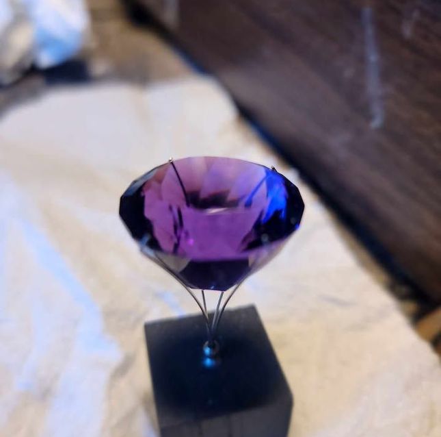 64Ct custom cut portugese oval very royal amethyst