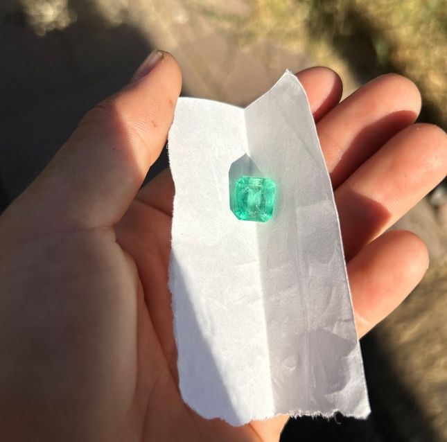 Light Green Emerald Emerald Cut Loose Stone
