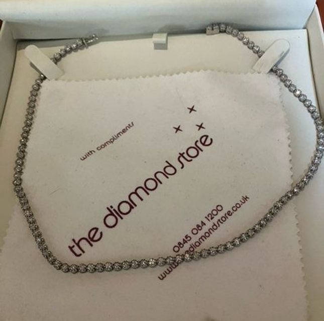 Diamond Round Necklace in 18K White Gold