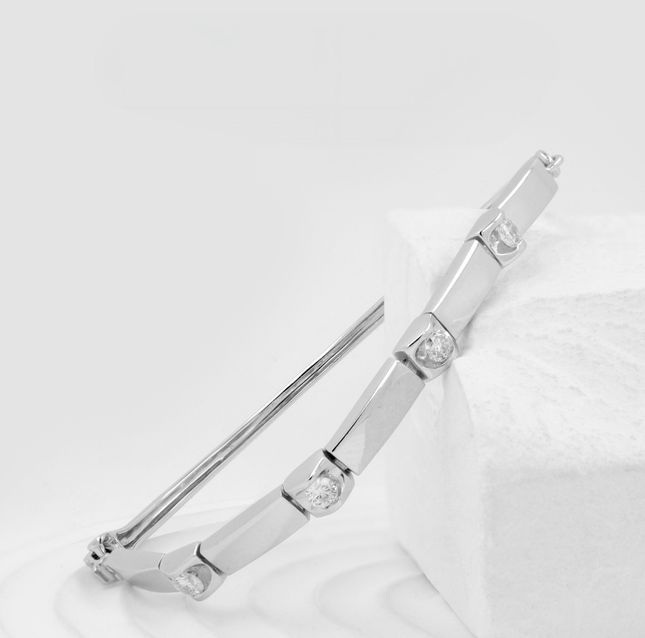White Gold Segmented Diamond Bracelet