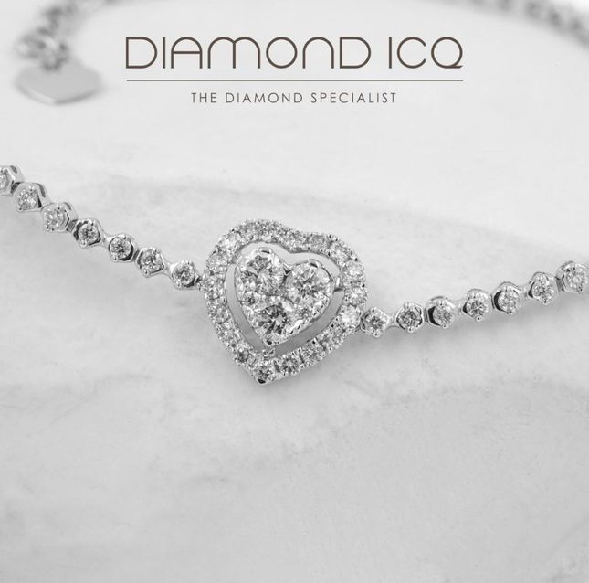 Radiant Round Diamond Bracelet in 18K White Gold