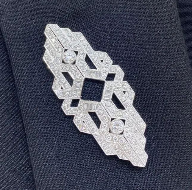 Natural Diamond Brooch