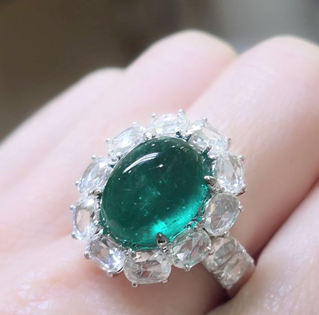 6.00cts Emerald Ring in 18K White Gold – LR11692