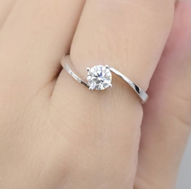 Love Platinum Solitaire Diamond Ring