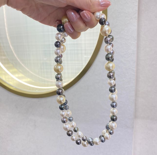 Multi coloured Pearl Necklace NK938