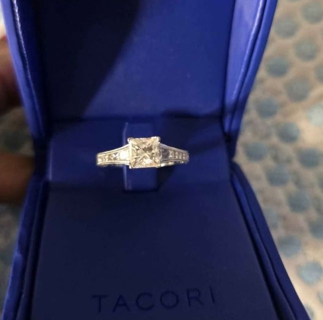 Tacori White Gold Princess Diamond Ring