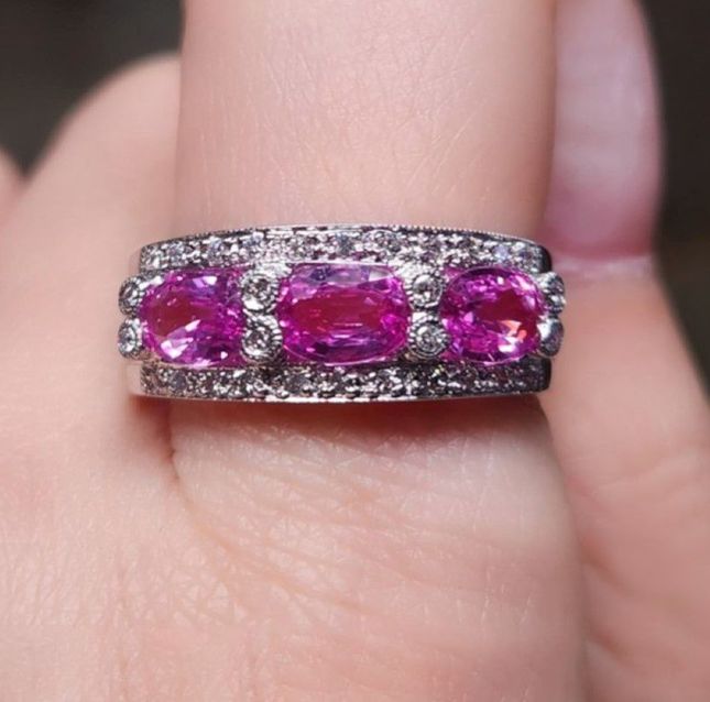 Ruby Oval Diamond Ring