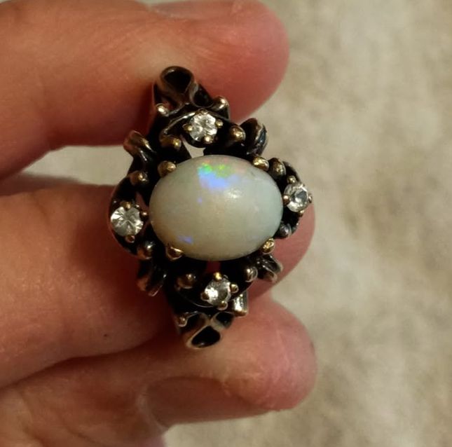 Grey Oval Others Ring