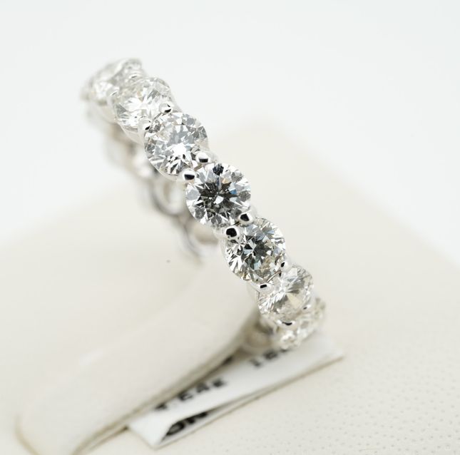 Unique 3.75ctw Diamonds Eternity Ring in 18K White Gold