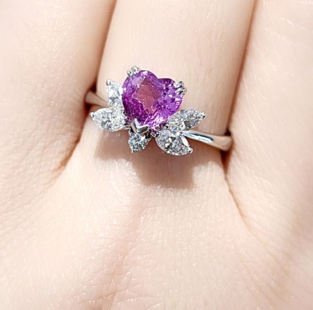 Platinum Sapphire Ring of Royal Charm – LR13835