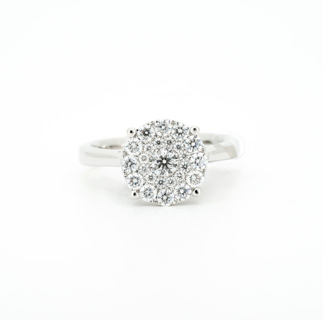 Exclusive 18K White Gold Diamond Round 0.15CT