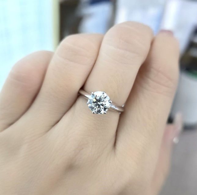 Round 1.52ct Diamond Ring in 18K White Gold