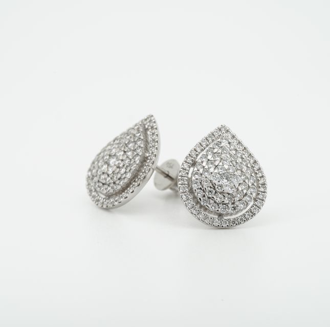 18K White Gold Teardessence Diamond Earrings LE1831