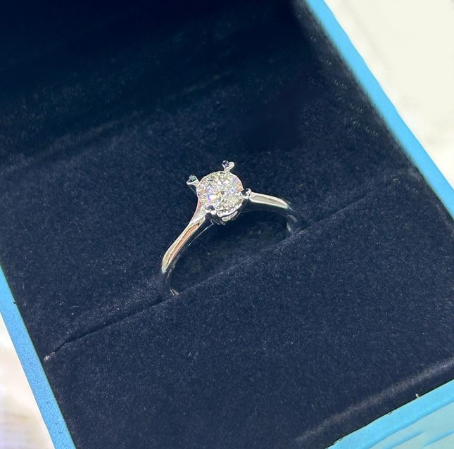 0.60ct Hearts and Arrows Platinum Engagement Ring / P4711