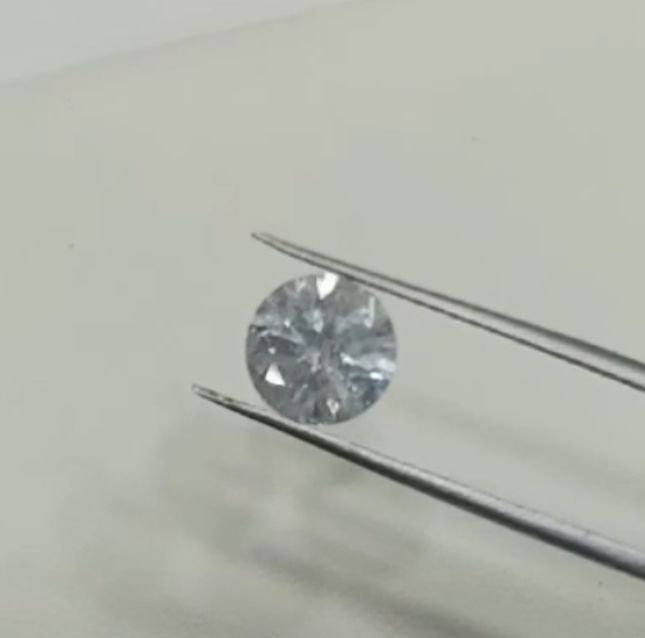 White Round Natural Diamond Solitaire