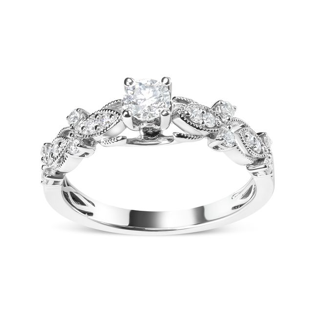 Diamond Vintage in 14K White Gold Ring