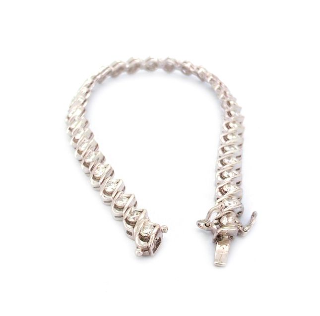 Refined Round 18K White Gold Bracelet – LB1332