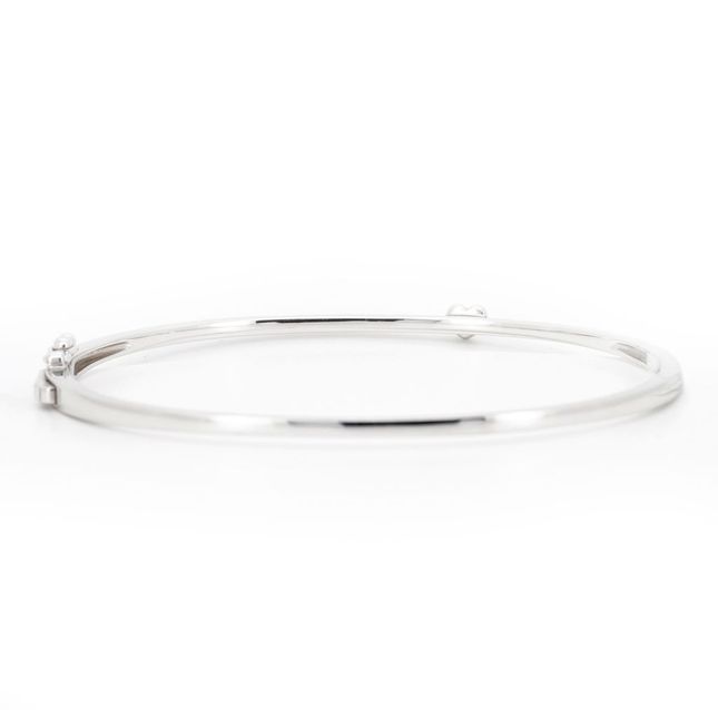 White gold 0.12ct Round Diamond Fancy Bangle 18k LBN13
