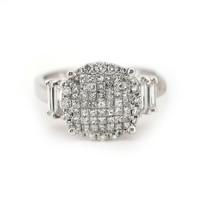Contemporary 18K White Gold Polished Ring – LR9664