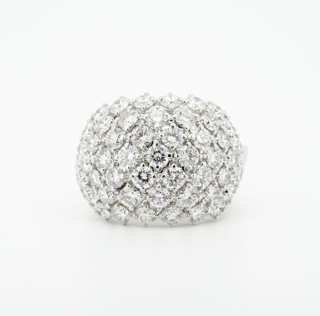 Statement Multi-Row Diamond Dome Ring