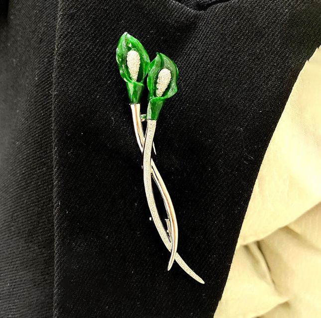 Heritage Jadeite Brooch 45.74ct 18K White Gold