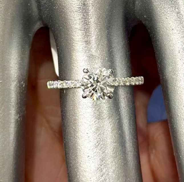 Radiant 18K White Gold Diamond Ring