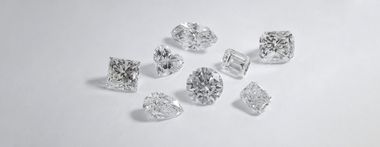 beautiful diamonds on white background