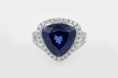 A sapphire and diamond ring